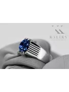 Ring Sapphire Sterling silver 925 Vintage craft vrc007s